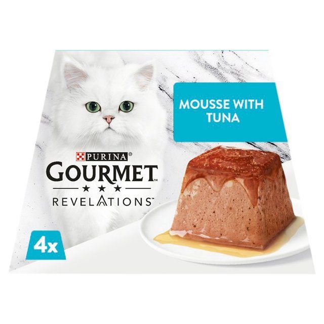 Gourmet Revelations Mousse Tuna Wet Cat Food   4 x 57g