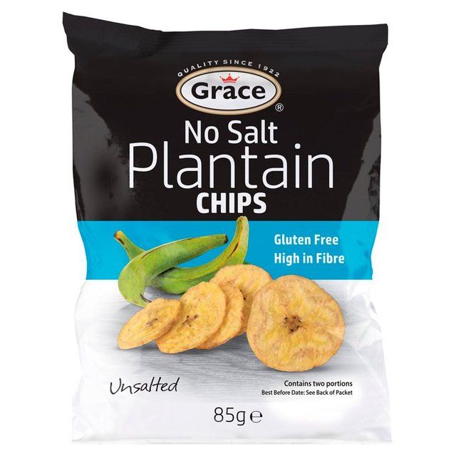 Grace No Salt Plantain Chips   85g