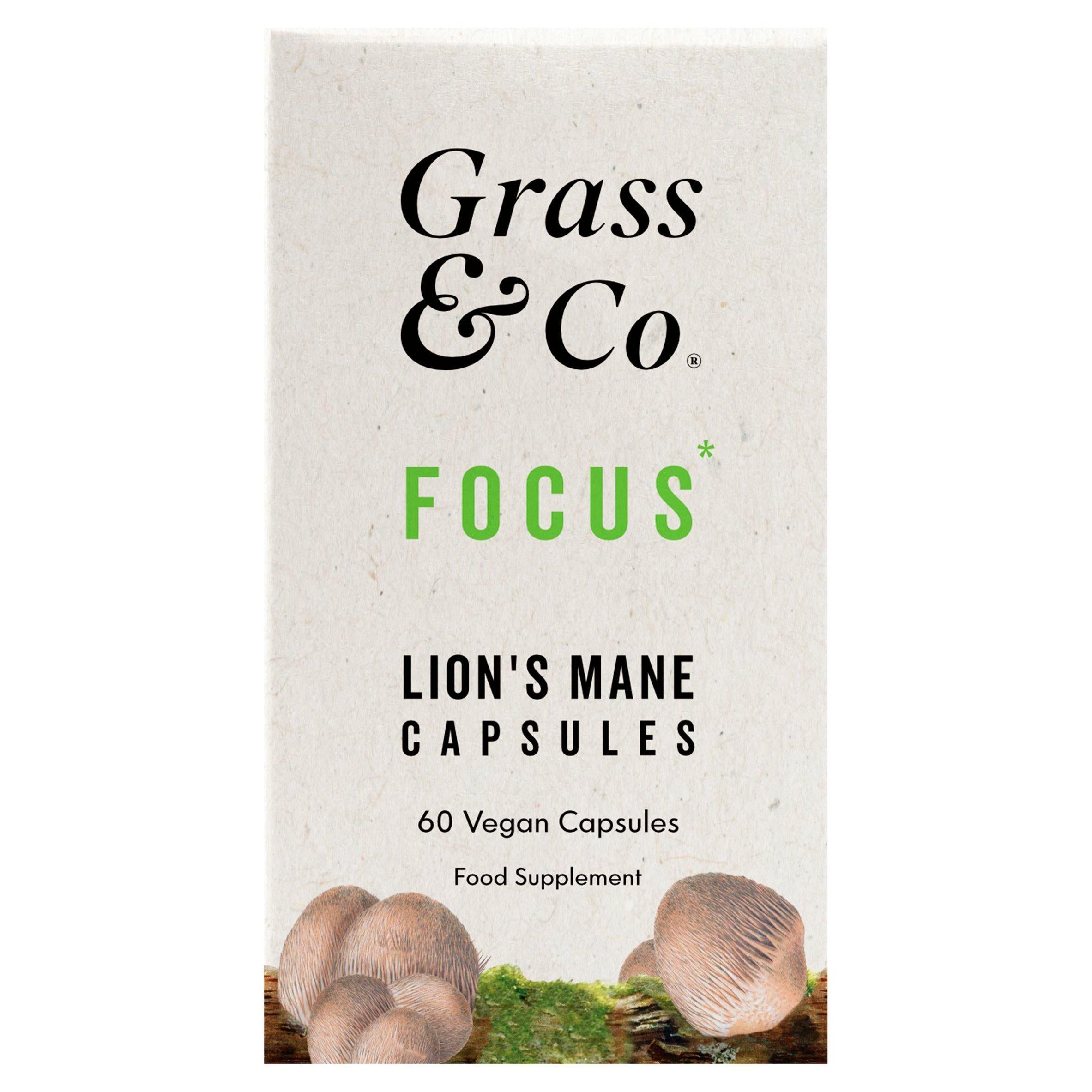 Gress &amp; Co. Mushrooms Focus Lion's Mane Vegan Capsules x60 120g