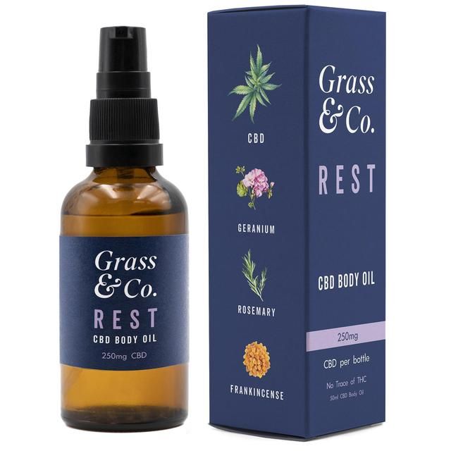 Grass & Co. Rest CBD Body Oil 250mg   50ml