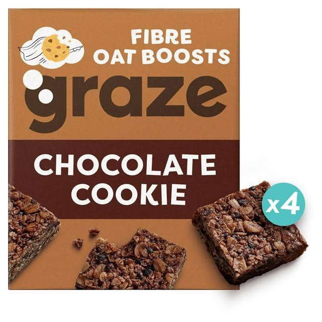 Graze Chocolate Cookie Fibre Oat Boosts 4x30g