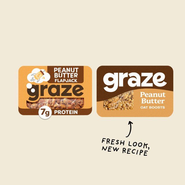 Graze Protein Peanut Butter Vegan Snacks With Oats   50g