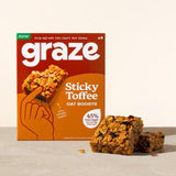 Graze Vegan Sticky Toffee Oat Boosts Snack Bars   4 per pack