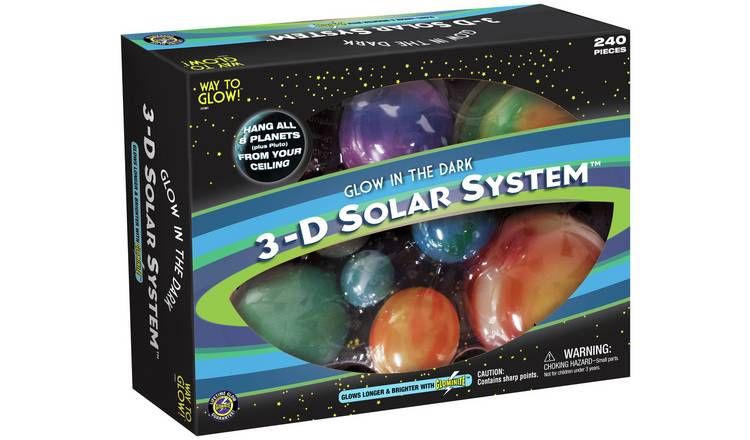 Flotte utforskninger Space Glow in the Dark 3D-solsystemet