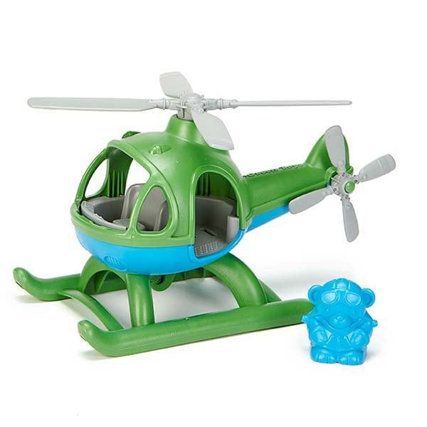 Green Toys Helicopter Toy - Green/ Blue