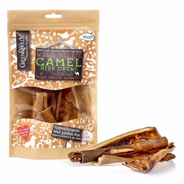 Green &amp;amp; Wilds Camel Hide Chews Dog Treats   100g