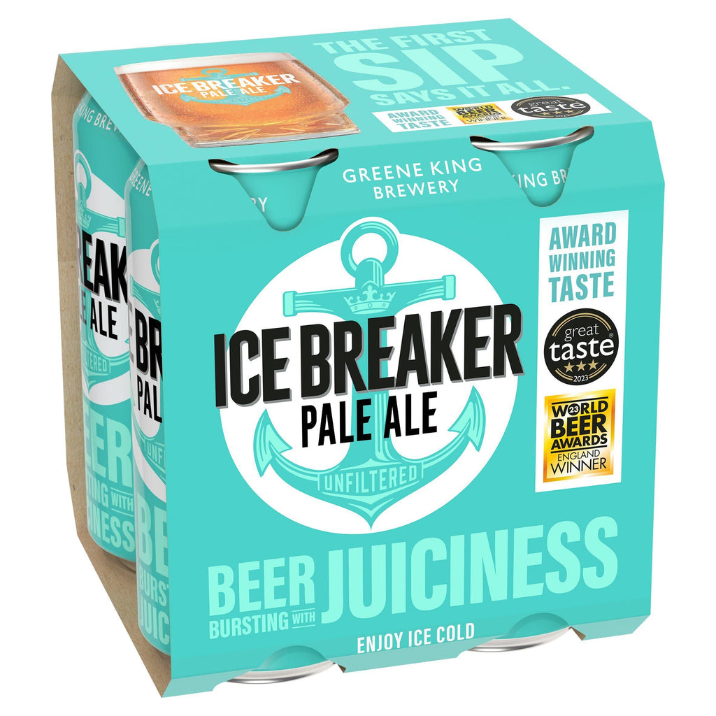 Greene King Ice Breaker Unfiltered Pale Ale Beer Cans 4x440ml