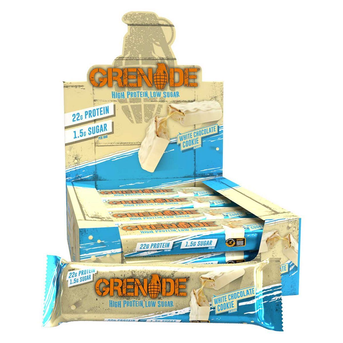 Grenade Carb Killa High Protein Bar White Chocolate Salted Peanut - 60g x 12 Bars