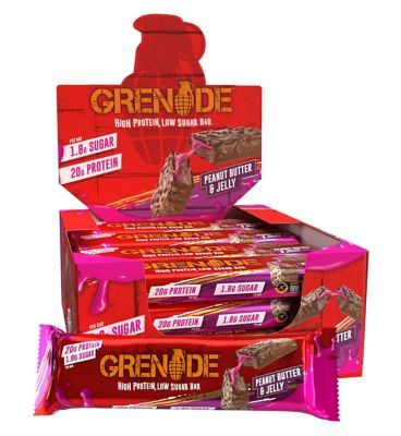 Grenade Peanut Butter &amp;amp; Jelly Protein Bar 60G x 12 Bars