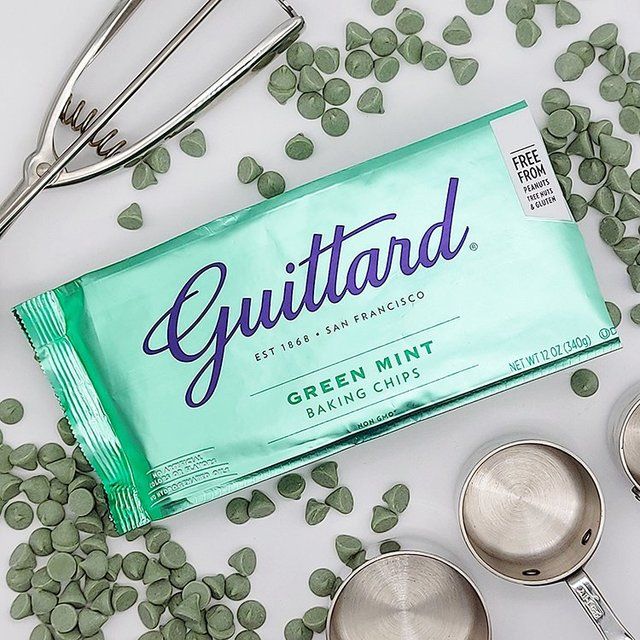 Guittard Green Mint Baking Chips   340g