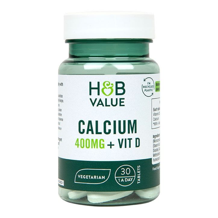 H&amp;amp;B Value Calcium 400mg + Vitamin D 30 Tablets