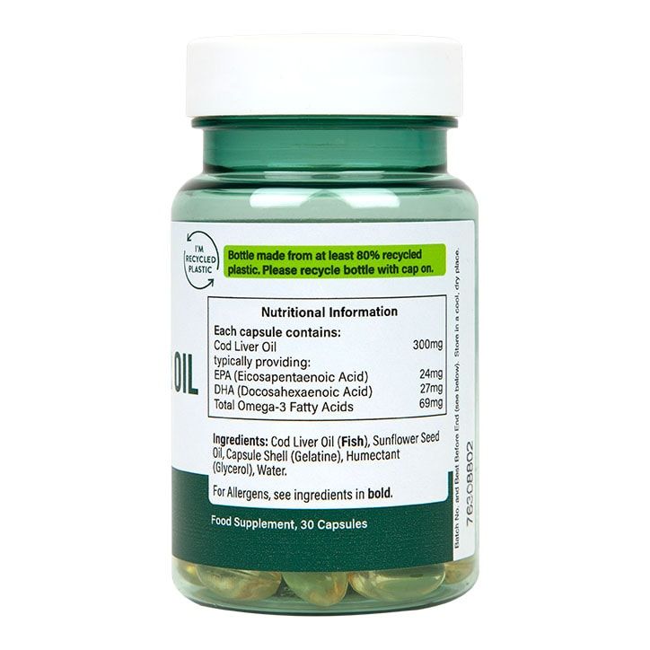 H&amp;amp;B Value Pure Cod Liver Oil 300mg 30 Capsules