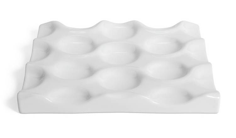 Habitat 60 Crate Ceramic Fruit Bowl - White