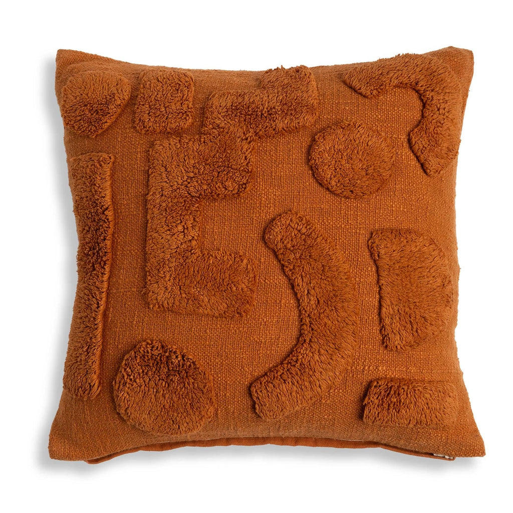 Habitat Abstract Orange Tufted Cushion 43x43