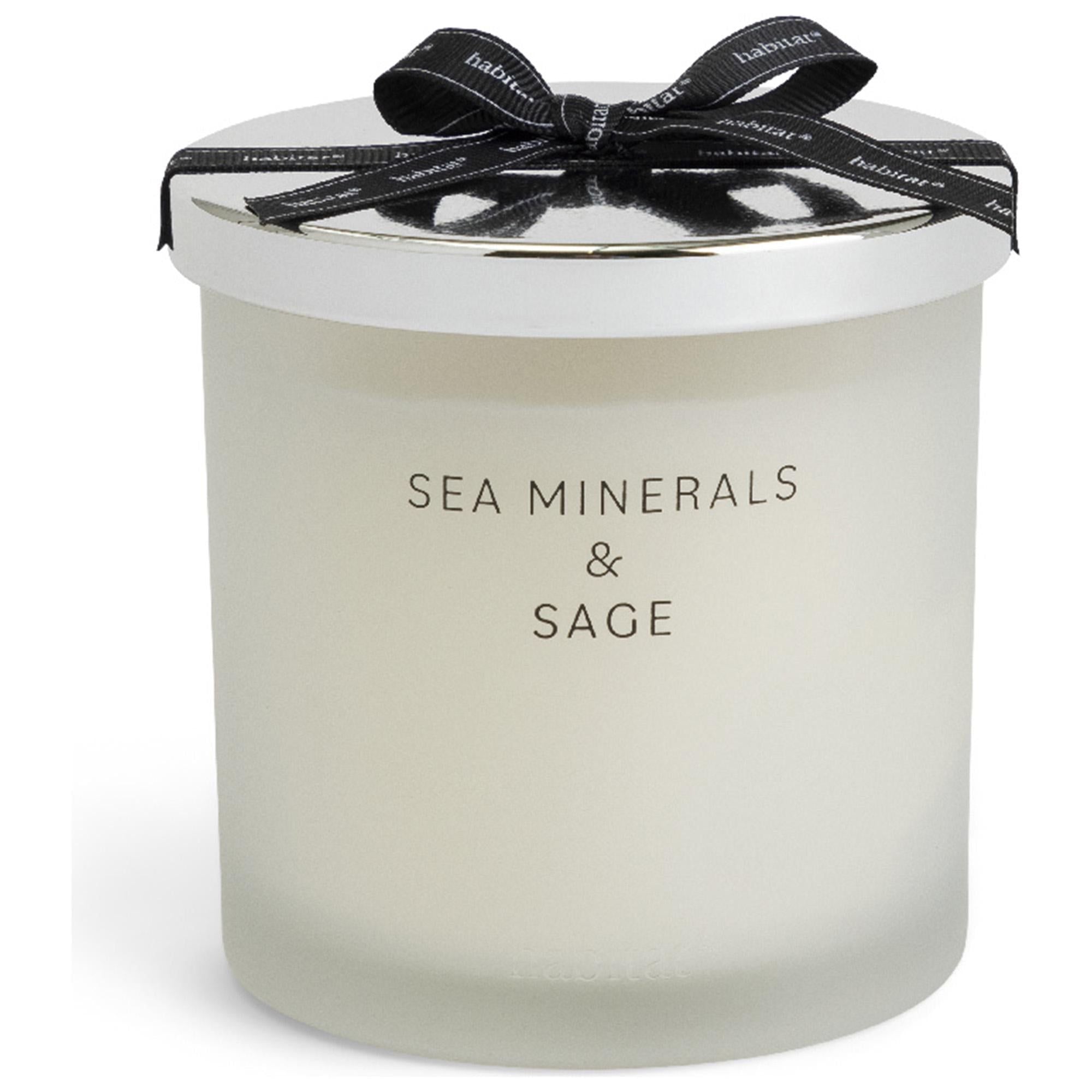Habitat stort stearinlys med lokk - Sea Minerals &amp; Sage