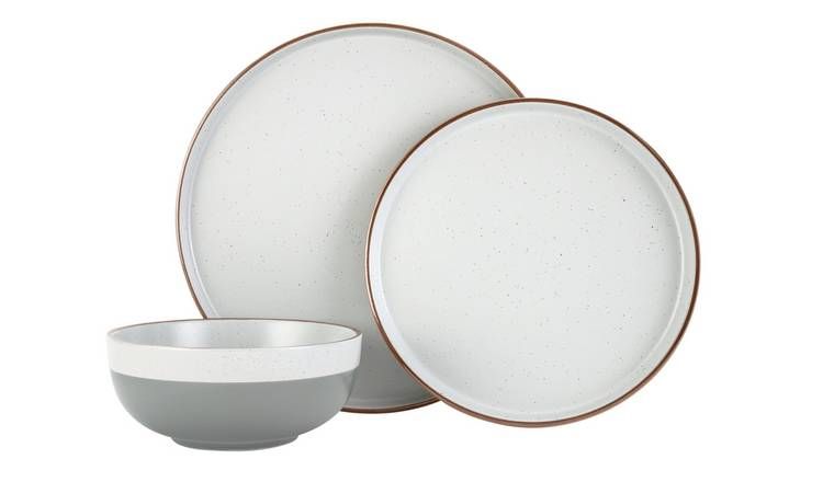 Habitat Loft Living Speckle 12 Piece Dinner Set - Grey