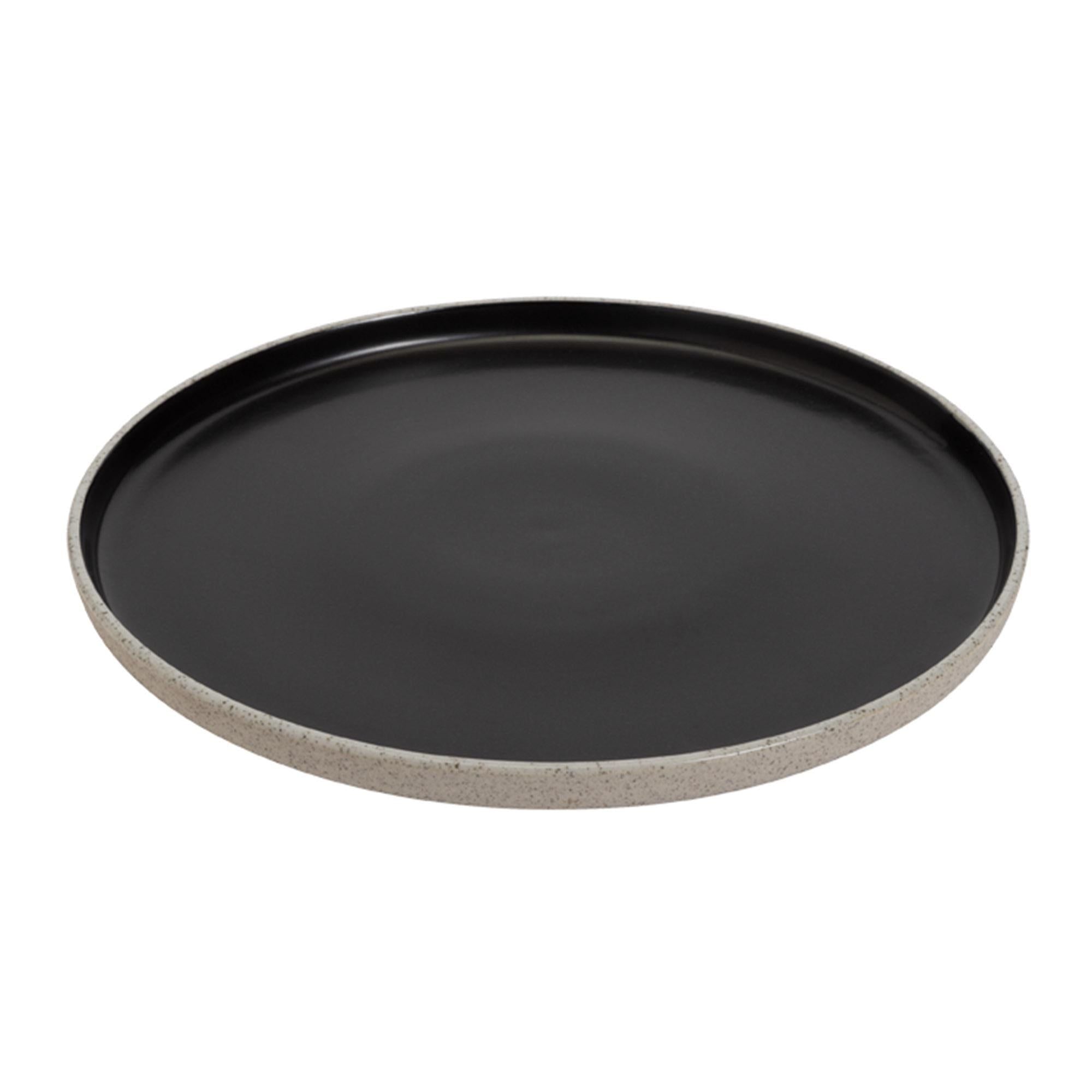 Habitat Matte Raw Edge Dinner Plate Black