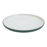 Habitat Two Tone Dinner Plate White Green