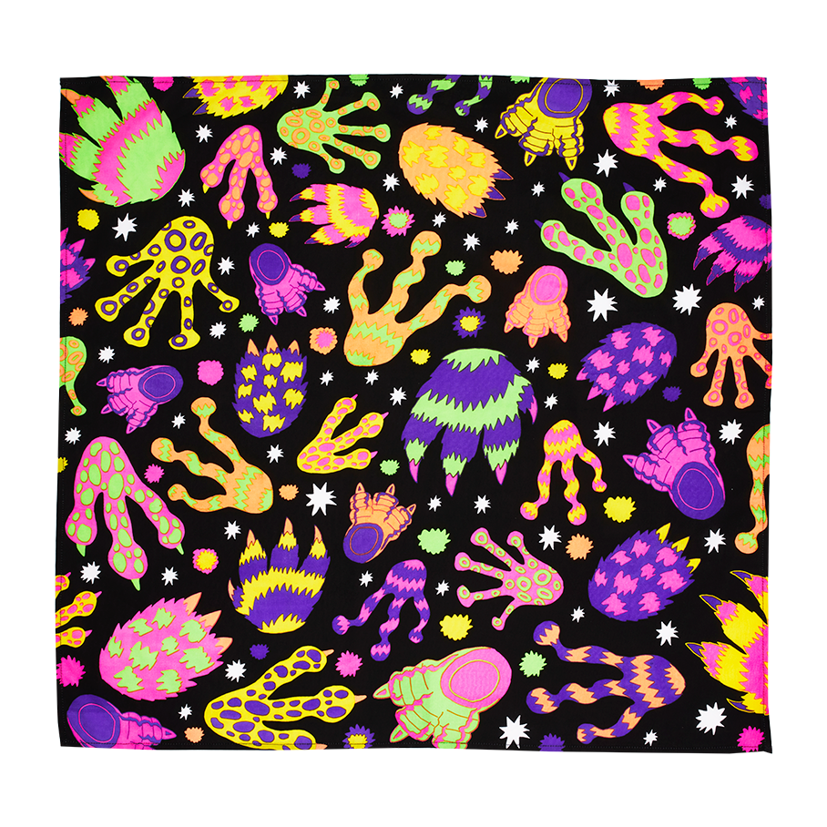 Lush Knot Wrap Hairy Monster Feet 70cm x 70cm (British brand)