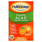 Haliborange Vitamins A, C &amp;amp; D - 120 Orange Flavour Chewable Tablets