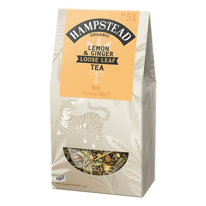 Hampstead Organic Lemon & Ginger Loose Leaf Tea Infusion 100g