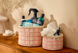 Lush handwoven light pink basket extra small - British product
