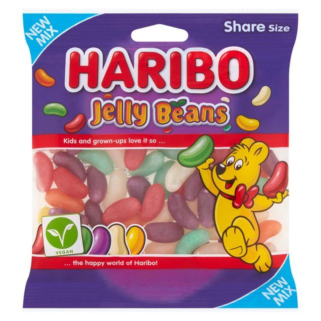 Haribo Jelly Beans Vegan Sweets Sharing Bag   140g