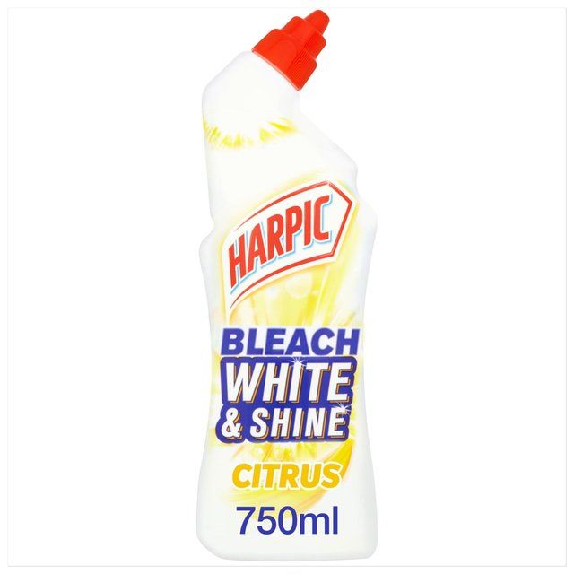 Harpic White &amp;amp; Shine Bleach Citrus Toilet Cleaner Gel   750ml