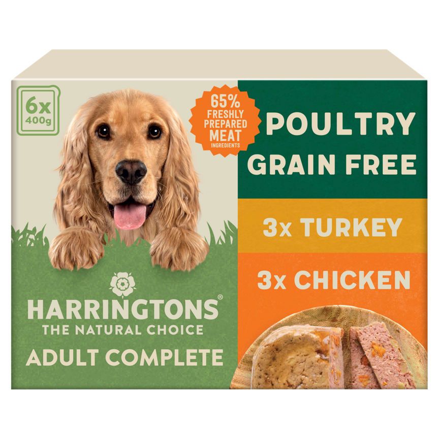 Harringtons Poultry Selection Adult Wet Dog Food Trays 6 x