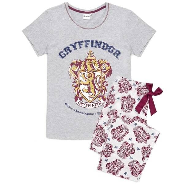 Harry Potter női griffendéles hosszú pizsama szett (L)