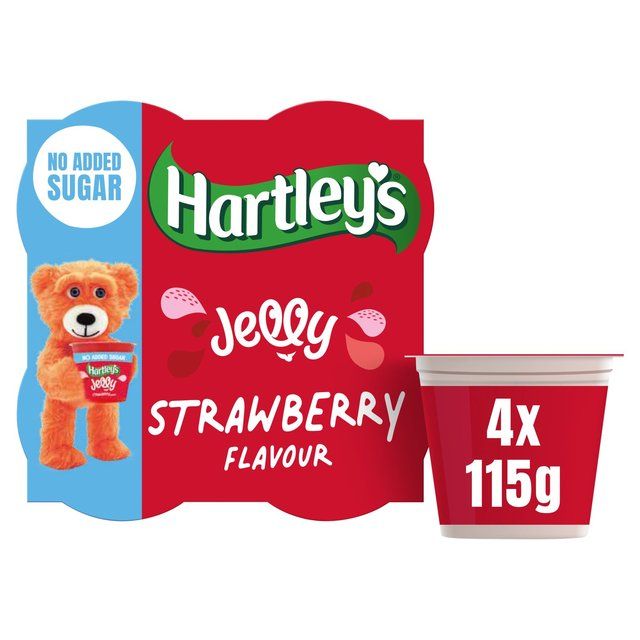 Hartley's No Added Sugar Strawberry Jelly   4 x 115g