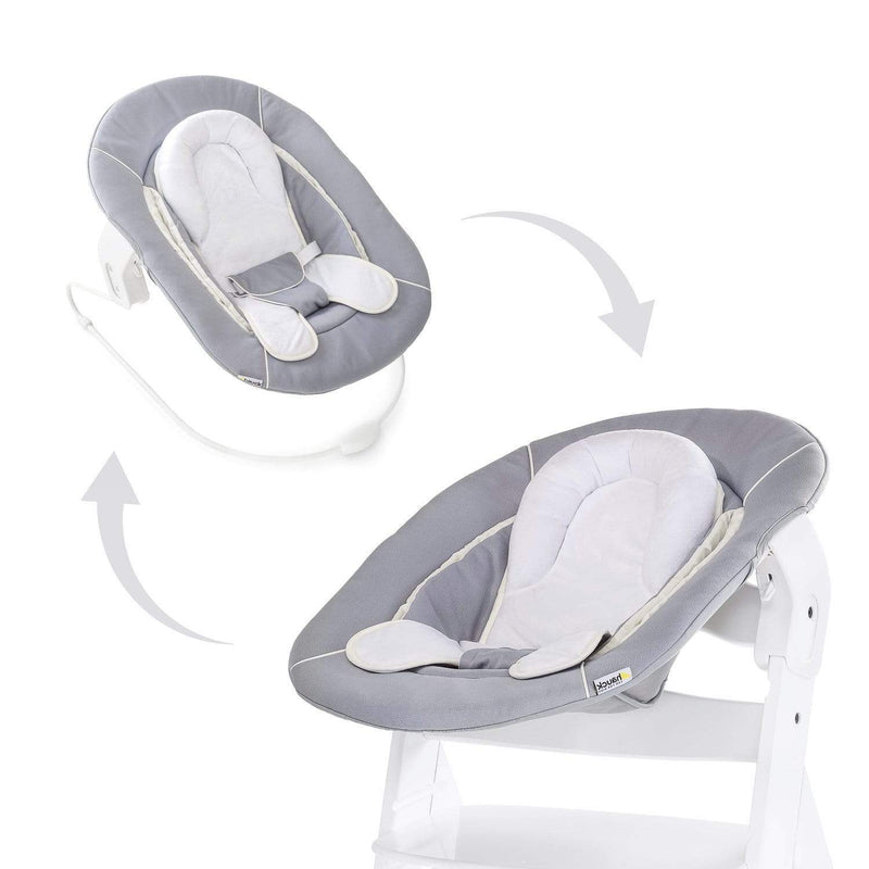 Hauck Alpha Bouncer 2in1 Stretch Grey, imported from the UK