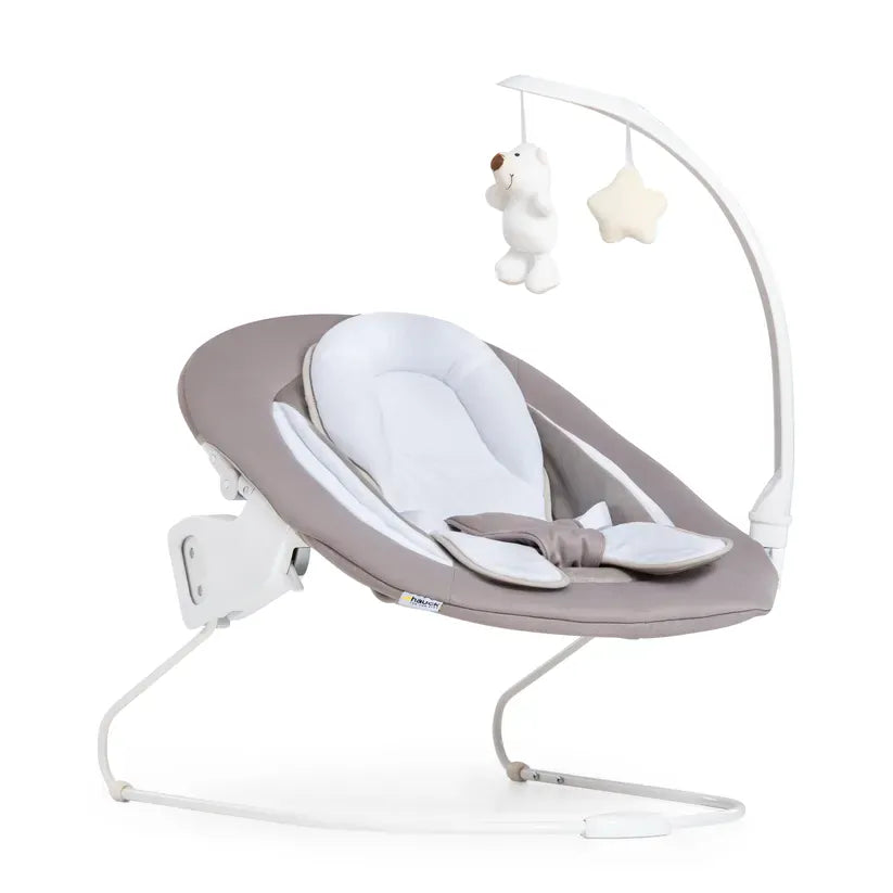 Hauck Alpha Bouncer Deluxe baby bouncer in Sand, UK version