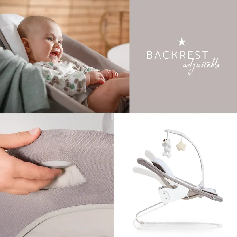 Hauck Alpha Bouncer Deluxe baby bouncer in Sand, UK version