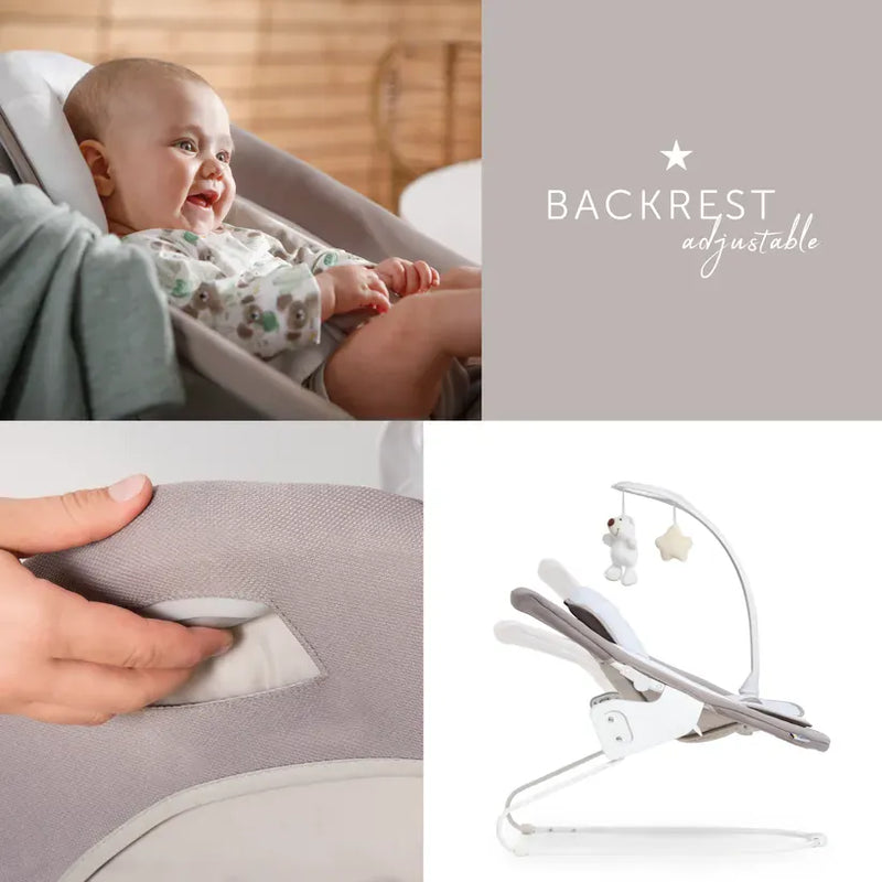 Hauck Alpha Bouncer Deluxe baby bouncer in Sand, UK version