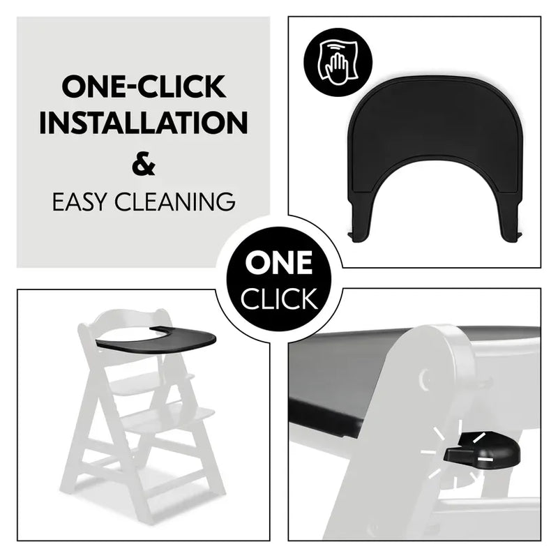Hauck Alpha Click Tray black highchair accessory, imported from the UK