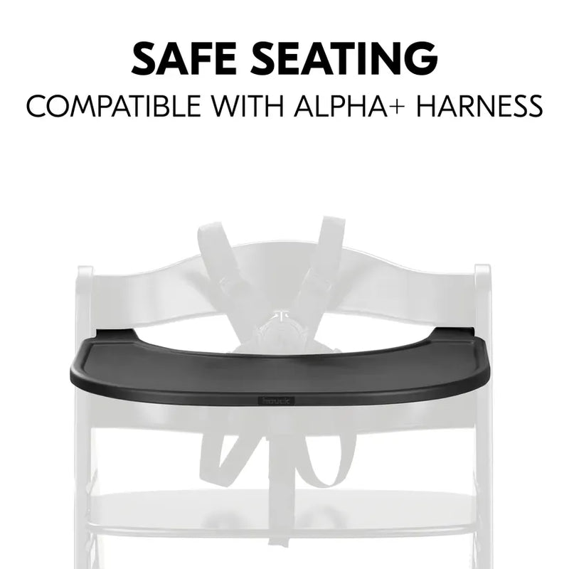 Hauck Alpha Click Tray black highchair accessory, imported from the UK