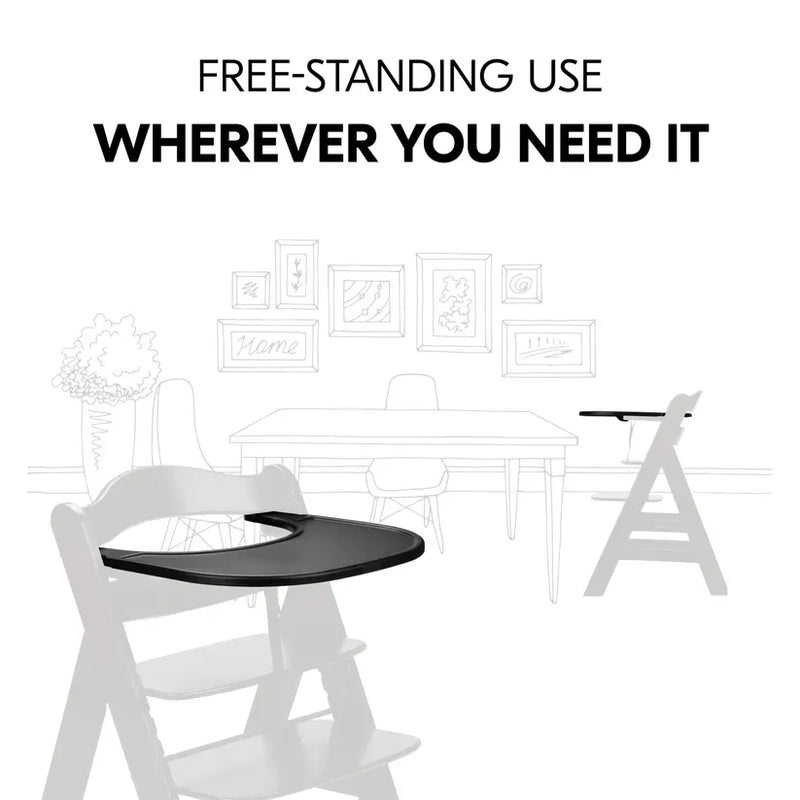 Hauck Alpha Click Tray black highchair accessory, imported from the UK