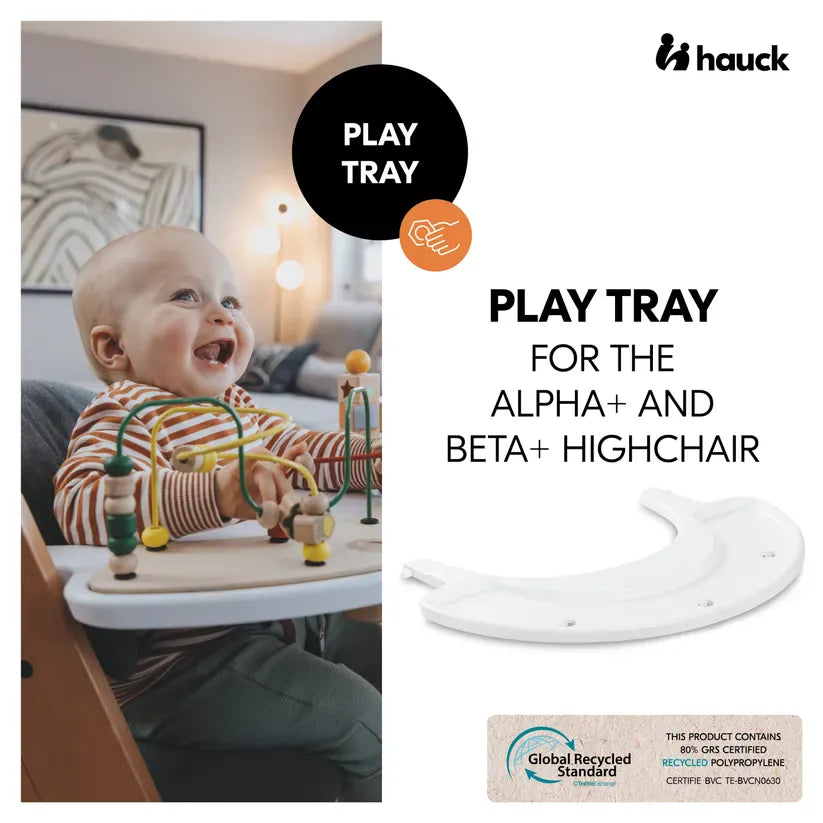 Hauck Alpha play tray white highchair accessory (British brand)