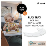 Hauck Alpha play tray white highchair accessory (British brand)