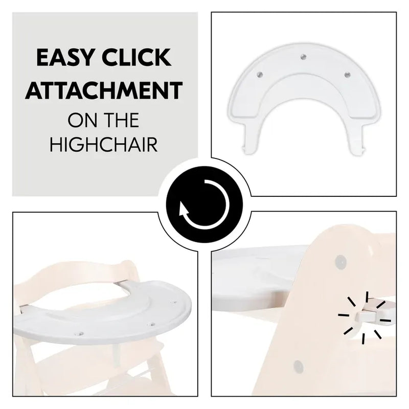Hauck Alpha play tray white highchair accessory (British brand)