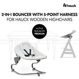 Hauck Alpha+ Premium Bundle white wooden highchair, UK version