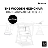 Hauck Alpha+ Premium Bundle white wooden highchair, UK version