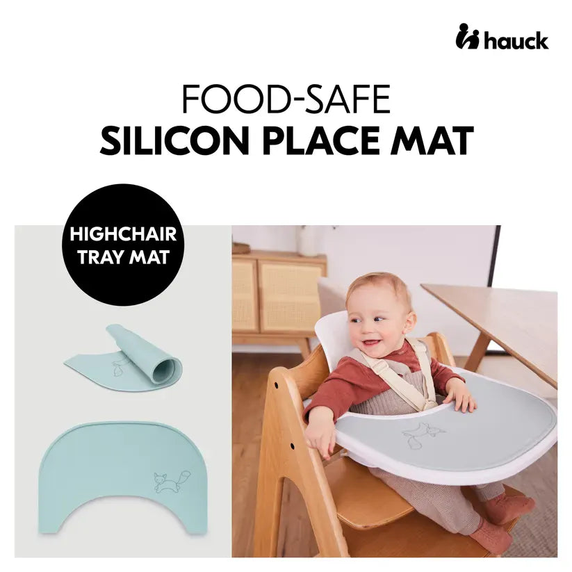 Hauck highchair tray mat Fox Mint, imported from the UK
