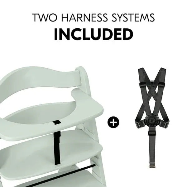 Hauck Alpha+ wooden highchair bundle in Mint, UK version