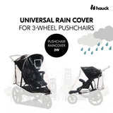 Hauck pushchair raincover for 3-wheel pushchairs (British brand)