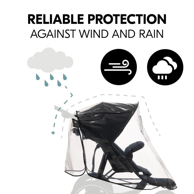 Hauck pushchair raincover for 3-wheel pushchairs (British brand)