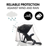 Hauck pushchair raincover for 3-wheel pushchairs (British brand)