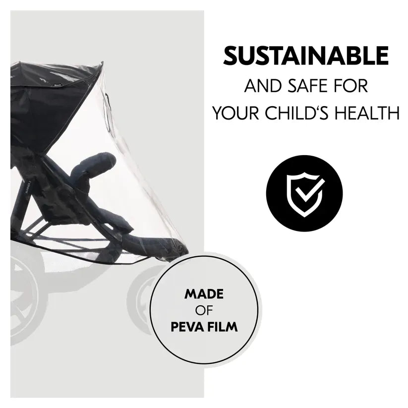Hauck pushchair raincover for 3-wheel pushchairs (British brand)