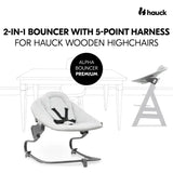 Hauck Alpha Bouncer Premium Light Grey, imported from the UK